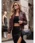 Női kabát DSTREET TY5873 BORDÓ