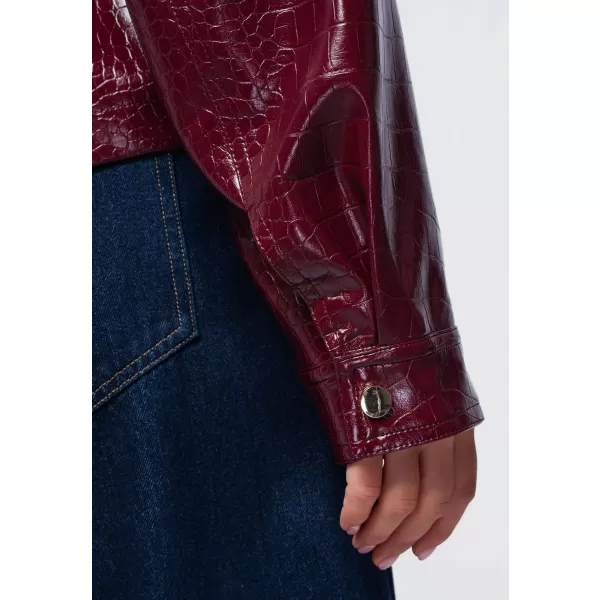  Női kabát OMBRE OW-JAFL-0141 BURGUNDIA 