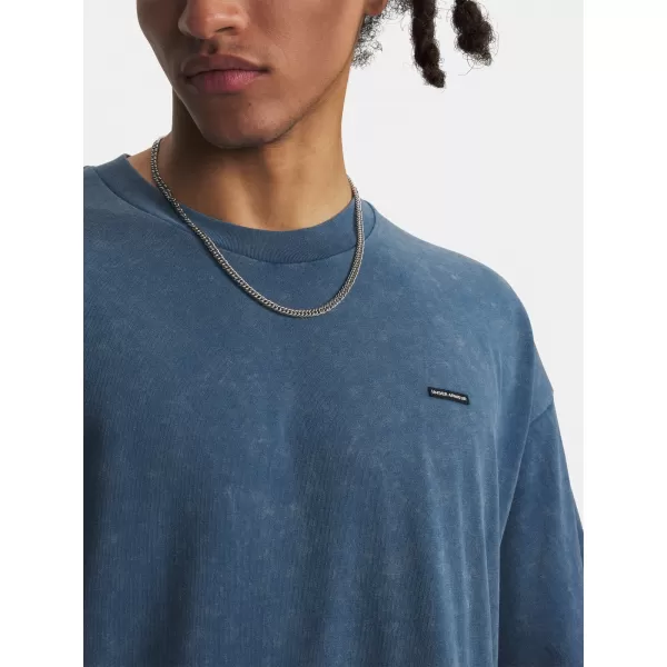  Férfi póló UNDER ARMOUR UA M HW OS LOGO WASH SS 1389147-498 KÉK 