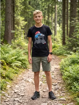 Gyermek póló ALPINE PRO ECOMO 4 FEKETE VÁLTOZAT PC
