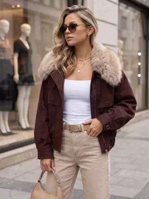 Női kabát DSTREET TY5696 BORDÓ