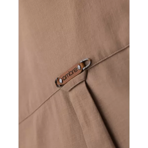  Férfi ing OMBRE N-OM-SHCS-0134 VILÁGOSBARNA 