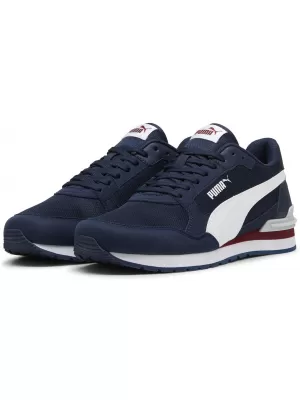Csizma PUMA ST RUNNER V4 MESH 39966602 CLUB NAVY/ CLUB NAVY/PUMA WHITE/TEAM REGAL RED/PLATINA SZÜRKE