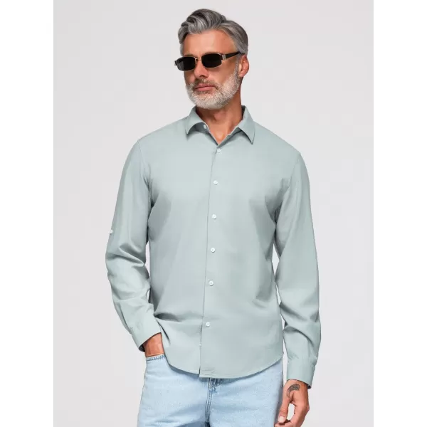 Férfi ing OMBRE OM-SHCS-0190 PASZTELL ZÖLD 