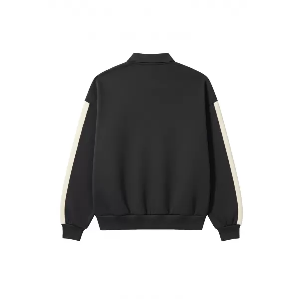  Férfi póló gallérral URBAN CLASSICS TB8595-00007 FEKETE 