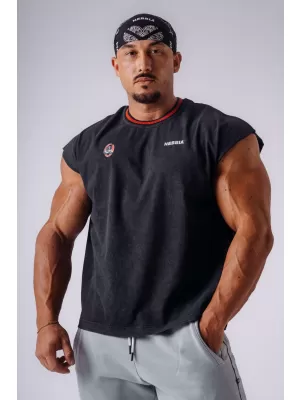 Férfi felsők NEBBIA OLYMPIA MUSCLE COVER 947 FEKETE
