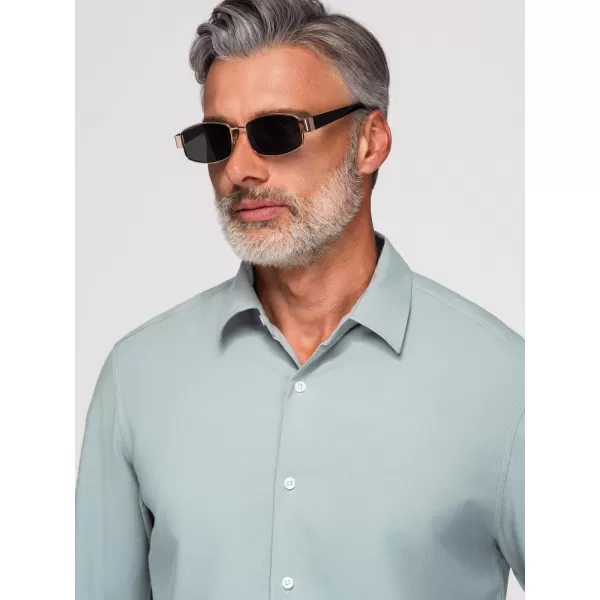  Férfi ing OMBRE OM-SHCS-0190 PASZTELL ZÖLD 