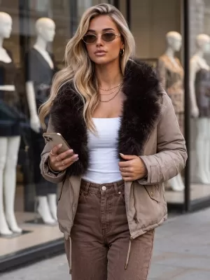 Női kabát DSTREET TY5913 FANGO