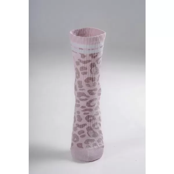  Legénységi zokni leopárdmintával NEBBIA PRIMAL 106 RÓZSASZÍN LEOPÁRD 