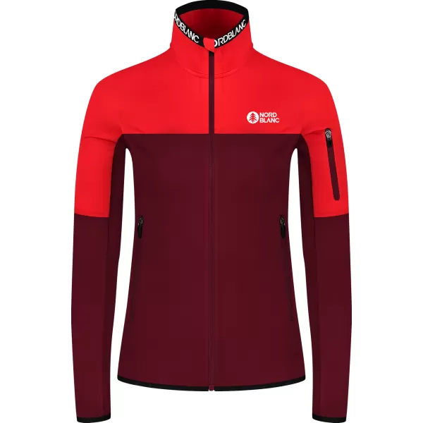  Női powerfleece pulóver NORDBLANC IDOL NBSFL8337 BURGUNDIA 