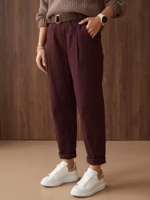 Női nadrág DSTREET UY3186 BURGUNDIA