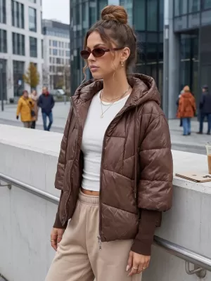 Női kabát DSTREET TY5766 BARNA