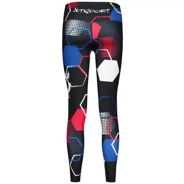  Női prémium hosszú funkcionális leggings (új méretek) ALTISPORT VOJ/ALW036LEG05 HEXA FEKETE 