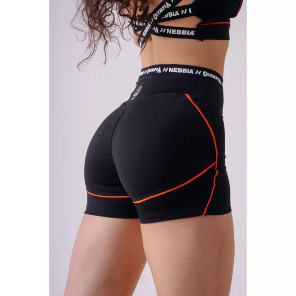  Női rövidnadrág NEBBIA OLYMPIA HIGH-WAIST 937 FEKETE 