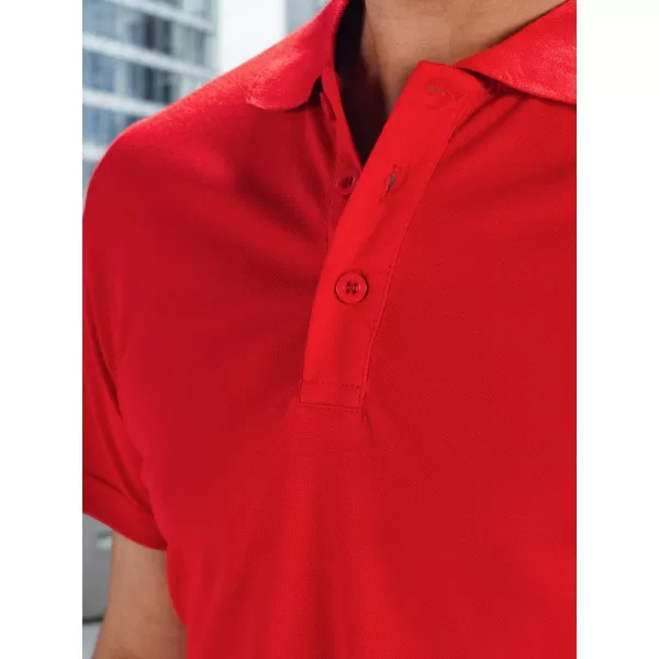  Férfi póló gallérral DSTREET PX0515 PIROS 