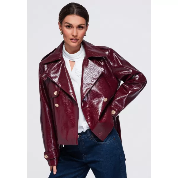  Női kabát OMBRE OW-JAFL-0144 BURGUNDIA 