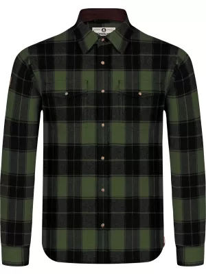 Férfi flanel ing NORDBLANC FEN NBSSM8369 KHAKI