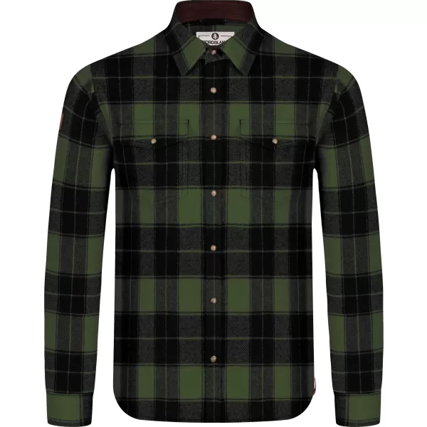  Férfi flanel ing NORDBLANC FEN NBSSM8369 KHAKI 