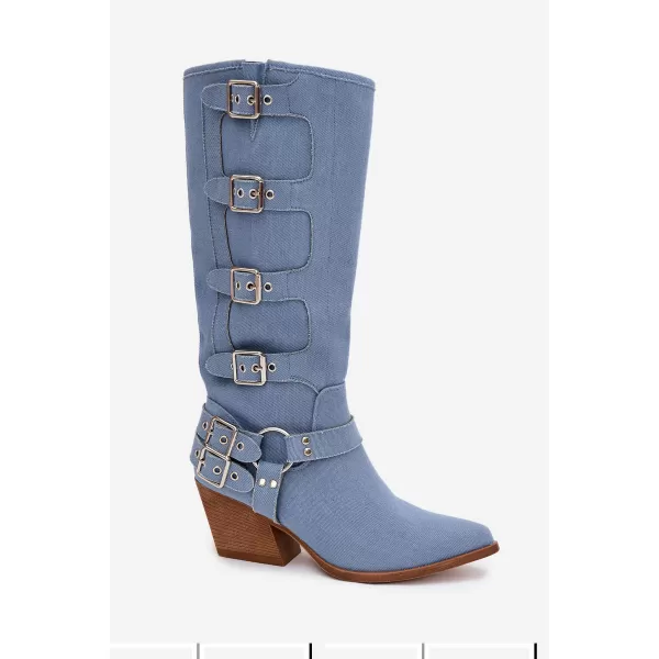  Női cowboy csizma BOTO LQ-113 KÉK 