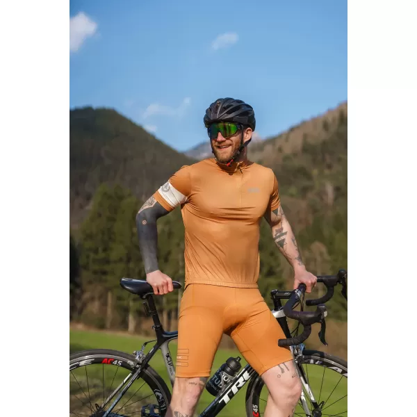  Férfi kerékpáros mez NORDBLANC CAMEL NBSMF8079 BARNA 
