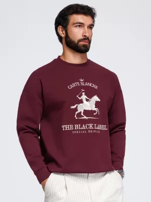 Férfi pulóver OMBRE OM-SSNZ-0267 BURGUNDIA