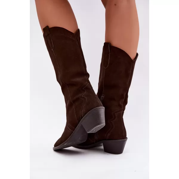  Női cowboy csizma BOTO 5312 BARNA 