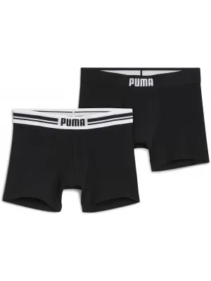 Férfi boxerek PUMA MEN EVERYDAY PLACED LOGO BOXER 2P 93847601 FEKETE