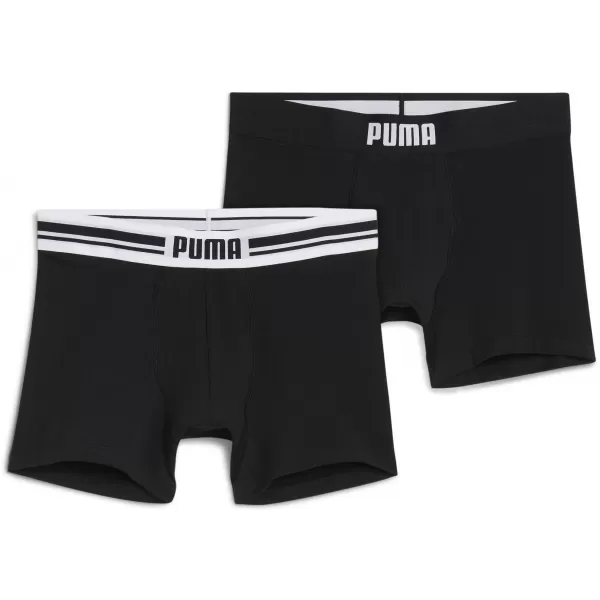  Férfi boxerek PUMA MEN EVERYDAY PLACED LOGO BOXER 2P 93847601 FEKETE 
