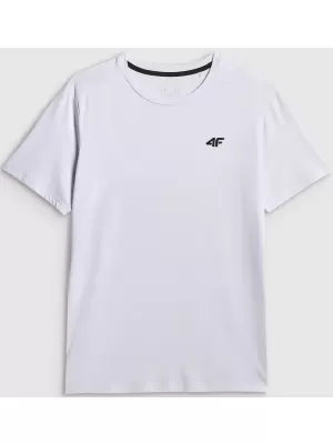 Férfi póló 4F WAW25TTSHM2373 TÖRTFEHÉR