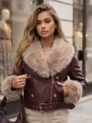 Női kabát DSTREET TY5980 BURGUNDIA