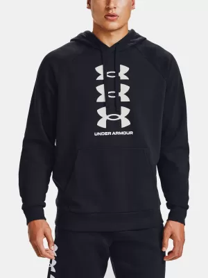 Férfi pulóver UNDER ARMOUR RIVAL FLC MULTILOGO HD 1357094-001 FEKETE