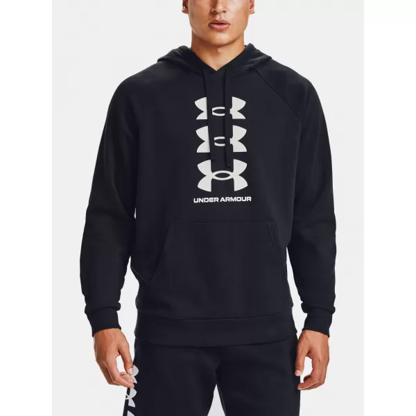  Férfi pulóver UNDER ARMOUR RIVAL FLC MULTILOGO HD 1357094-001 FEKETE 