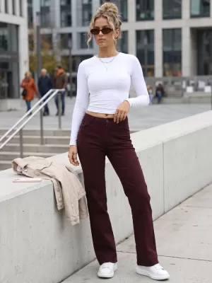 Női nadrág DSTREET UY3090 PIROS