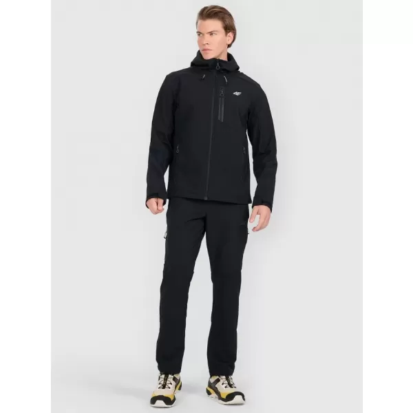  Férfi softshell kabát 4F RAW25TSOFM506 MÉLYFEKETE 