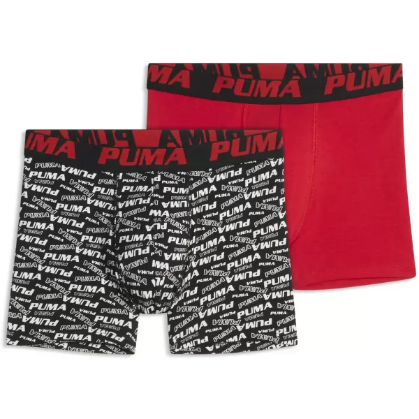  Gyermek boxerek PUMA BOYS SCATTERED LOGO PRINT BOXERS 2P 94780303 PIROS/FEKETE 