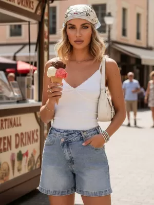 Női rövidnadrág DSTREET SY0519 KÉK