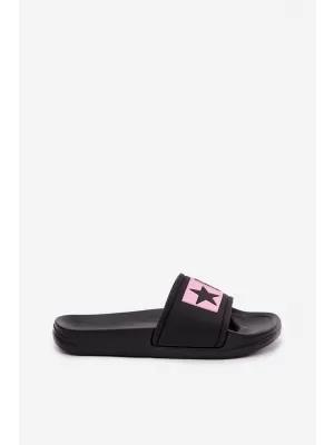 Gyermek papucs BIG STAR SHOES TT374A004 FEKETE/RÓZSASZÍN