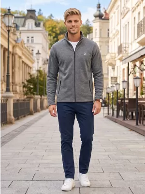 Férfi polár pulóver ALTISPORT ALM002852 FEKETE KIEMELÉS
