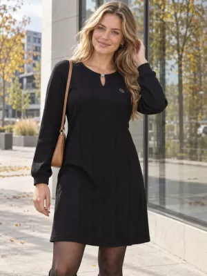 Női pulóver ruha ALTISPORT ILARIA FEKETE
