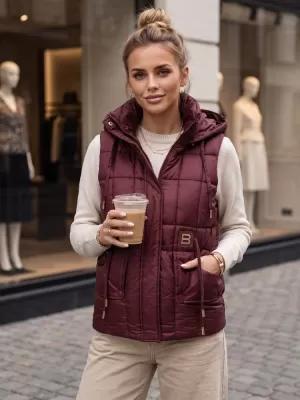 Női mellény DSTREET TY5974 BURGUNDIA