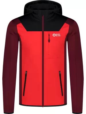 Férfi powerfleece pulóver NORDBLANC SPRAWL NBSFM8333 PIROS