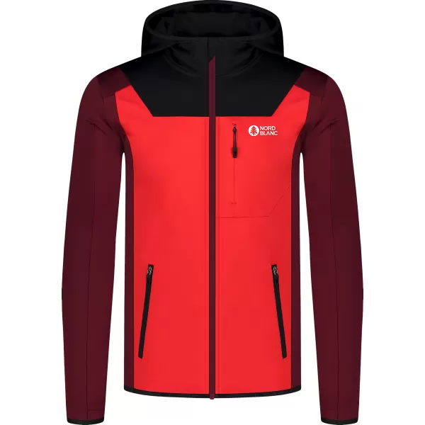  Férfi powerfleece pulóver NORDBLANC SPRAWL NBSFM8333 PIROS 