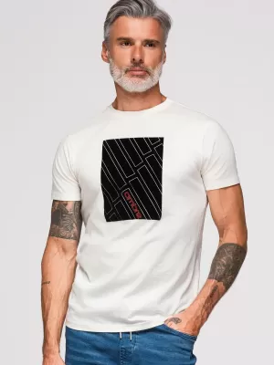 Férfi póló OMBRE OM-TSPT-0259 FEHÉR