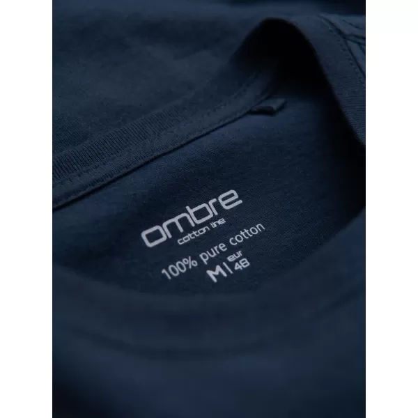  Férfi póló OMBRE OM-TSBS-0268 FEKETE/ZÖLD/KHAKI 