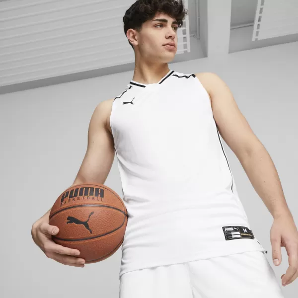  Férfi mez PUMA HOOPS TEAM GAME JERSEY 676628-02 PUMA FEHÉR 