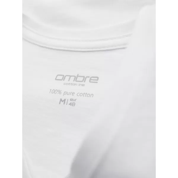  Férfi póló OMBRE OM-TSBS-0281 FEKETE/FEHÉR/KÉK 