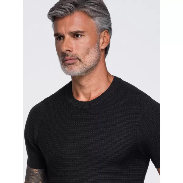  Férfi póló OMBRE OM-TSCT-0303 FEKETE 