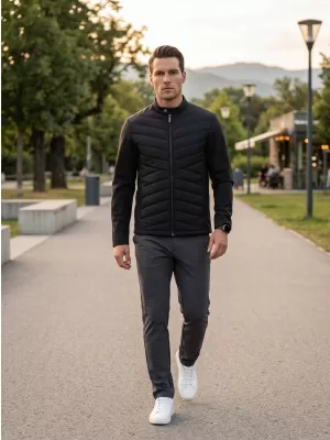 Férfi hibrid kabát MALFINI PREMIUM CROSS 555 FEKETE
