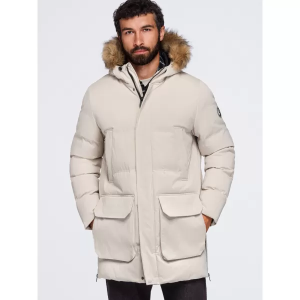  Férfi parka OMBRE OM-JALJ-0310 KRÉM 