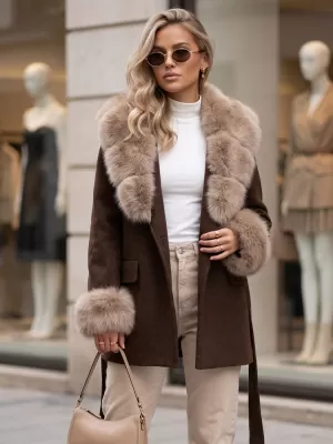 Női kabát DSTREET TY6079 BARNA